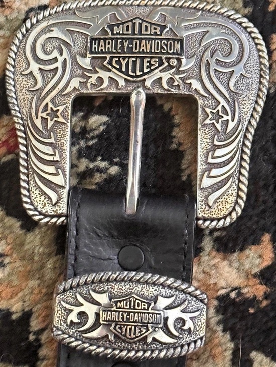 Harley-Davidson Accessories - Women’s Harley-Davidson Leather Biker Belt Black Size 2W